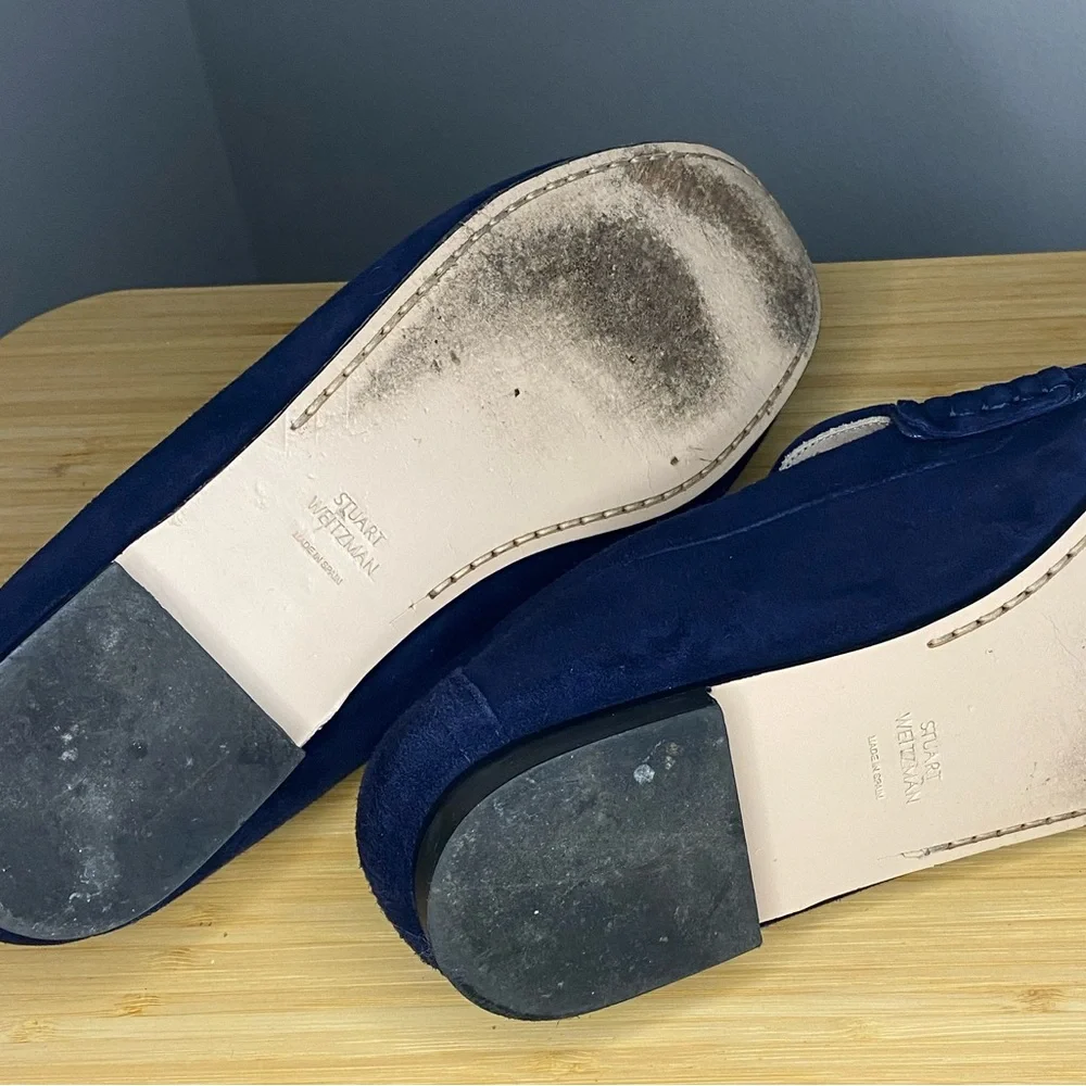 Stuart Weitzman Navy Flats/Loafers sz. 8.5 Excellent condition! - Picture 4 of 5